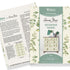 Myntablads – mönstret är ett raffinerat och graciöst botaniskt, blommigt papper från Annie Sloan i samarbete med Royal Horticultural Society (RHS)