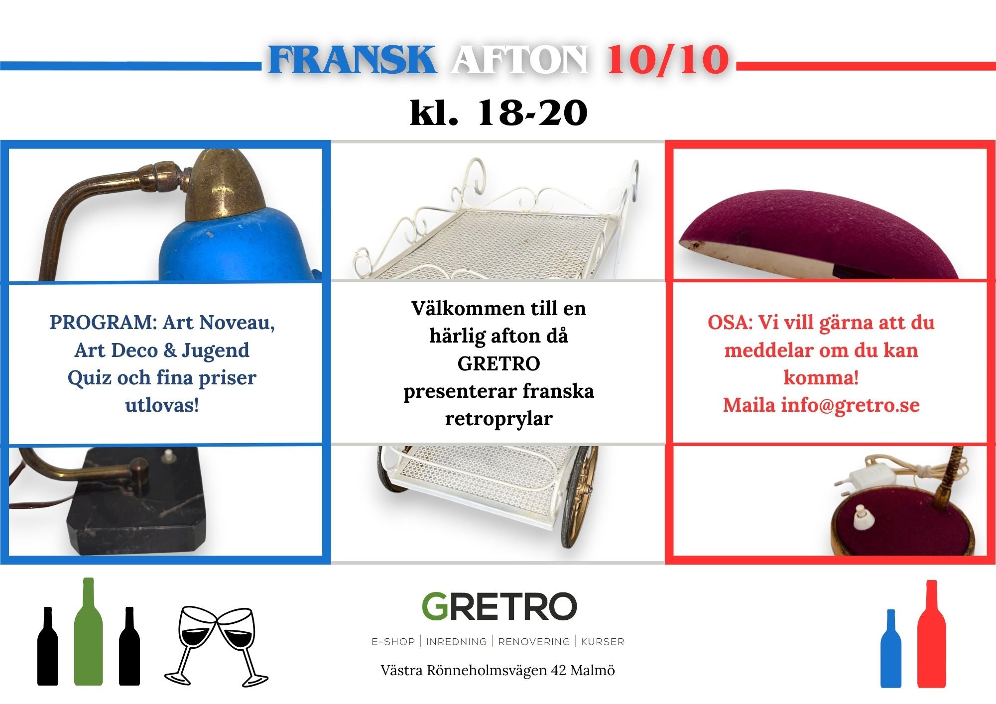 Fransk Afton 10/10 kl 18-20