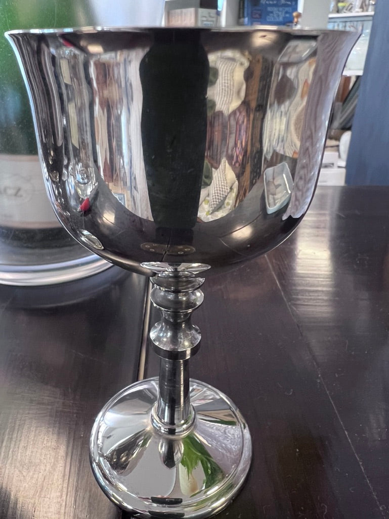 Silverpläterade vintagebägare i mässing