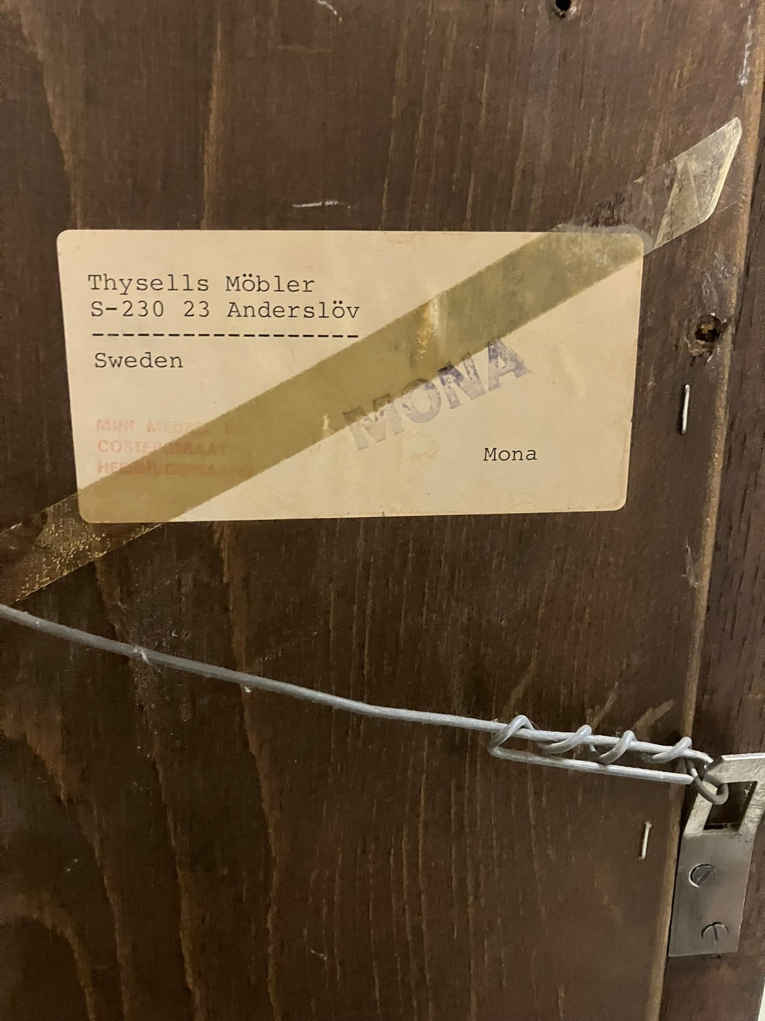 Antik fasettslipad spegel