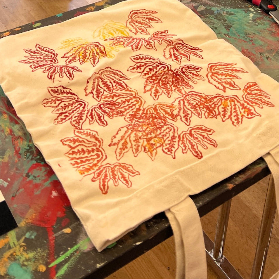 Ett fint motiv skapat med Lino Printing