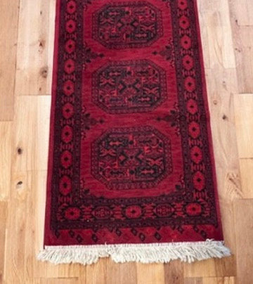 Afghanmatta i rött med fin patina