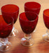 Röda vinglas i underbar design