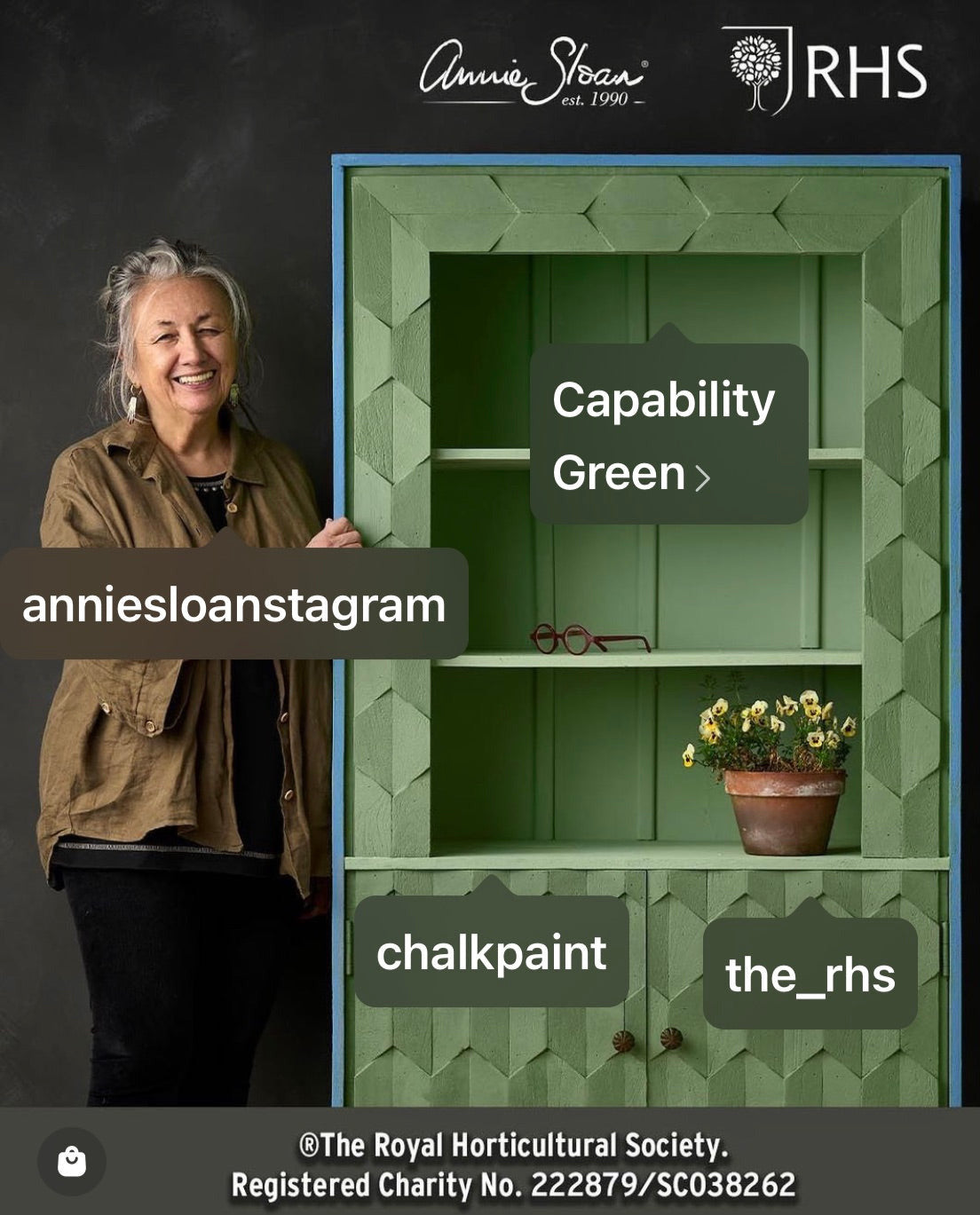 Capability Green har utvecklats speciellt tillsammans med Annie Sloans vänner på Royal Horticultural Society (RHS) för att fira den gröna engelska naturen.